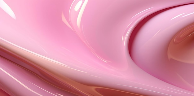 Abstract Elegance Soft Curves in Pink with Glossy Finish generative AI