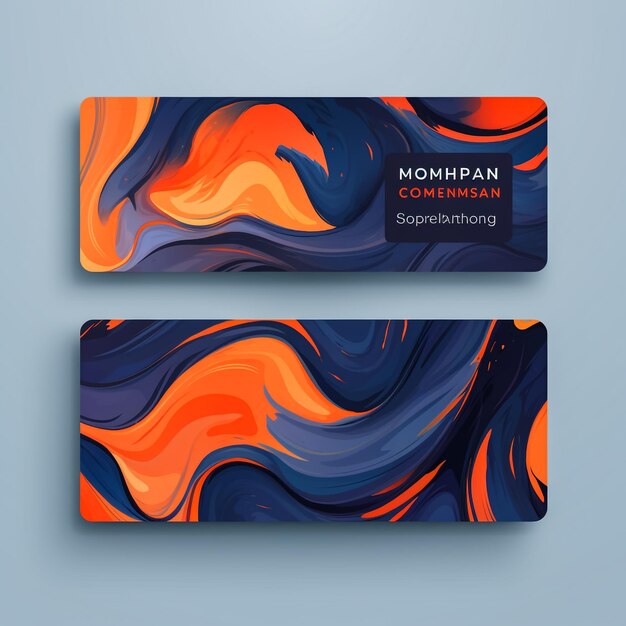 Abstract elegant colorful wavy banners set