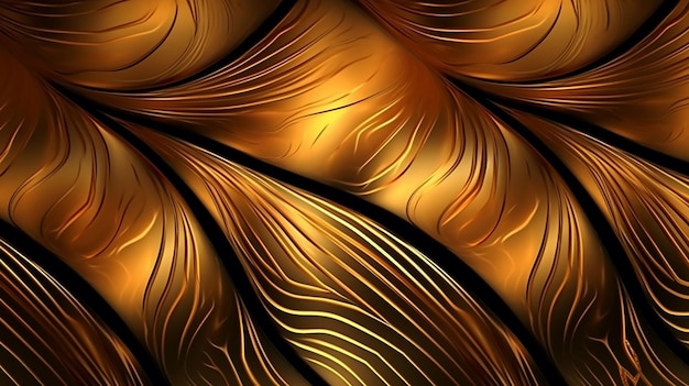 抽象的なエレガントな装飾パターン ヴィンテージ ゴールド背景生成 AI