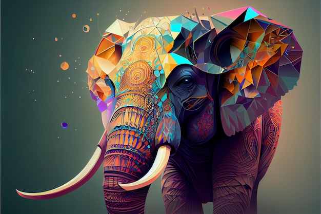 Photo abstract elephant background