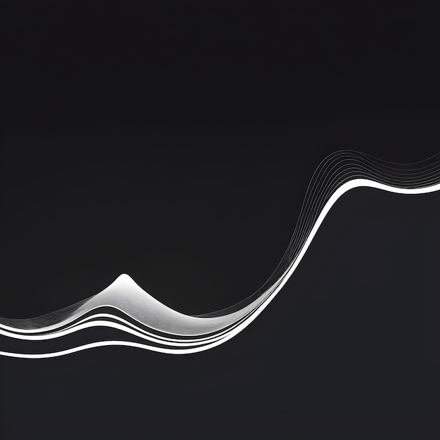 Photo abstract elevation wavy topography strip line for concept about minimal a sea ai generative