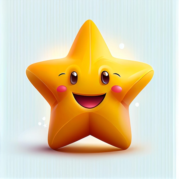 Abstract emoji star illustration with isolated background