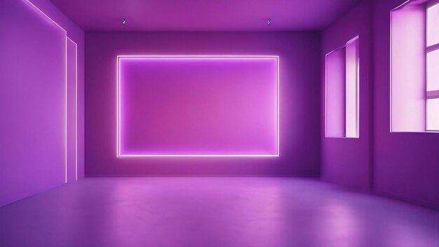 Abstract empty light gradient purple studio room