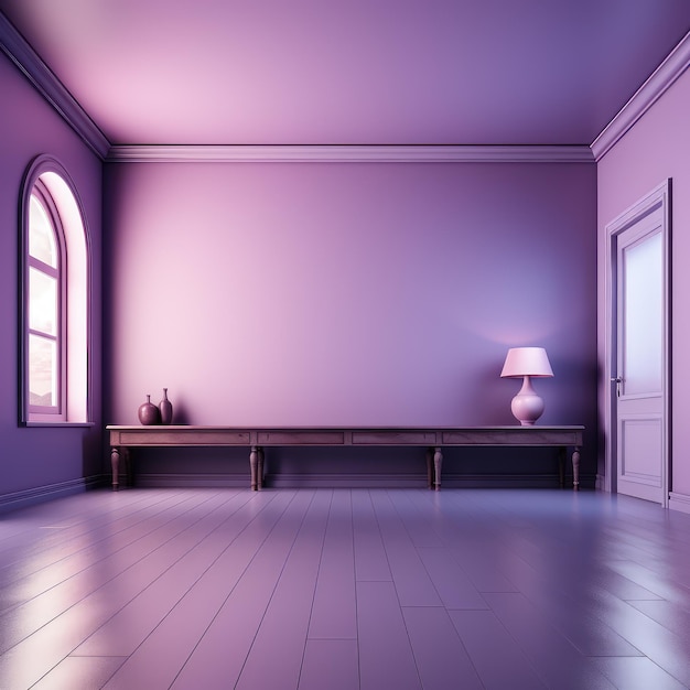 Photo abstract empty light gradient purple studio room