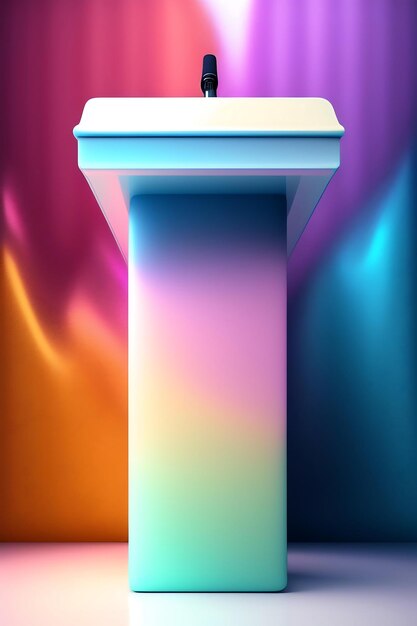 Abstract empty podium with suds on pastel background for presentation and exhibitions cosmetic produ