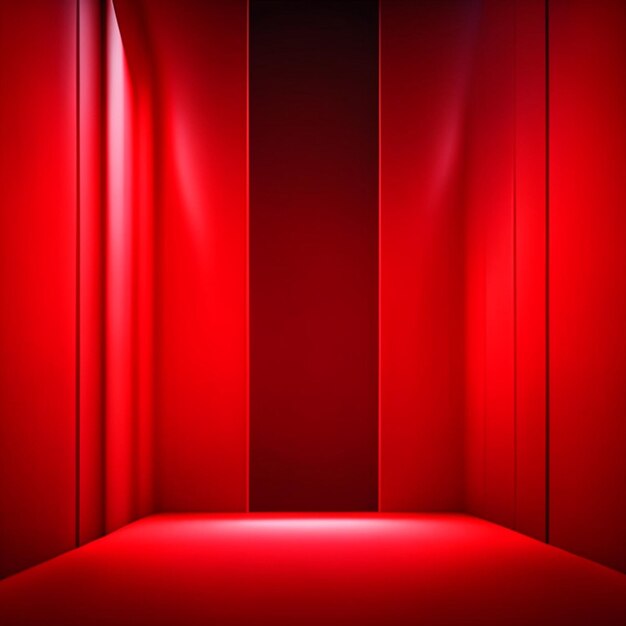 Abstract empty red gradient studio wall texture