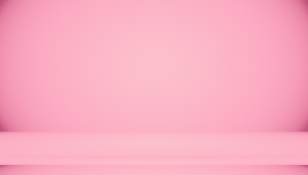 Photo abstract empty smooth light pink studio room background, use as montage for product display,banner,template.