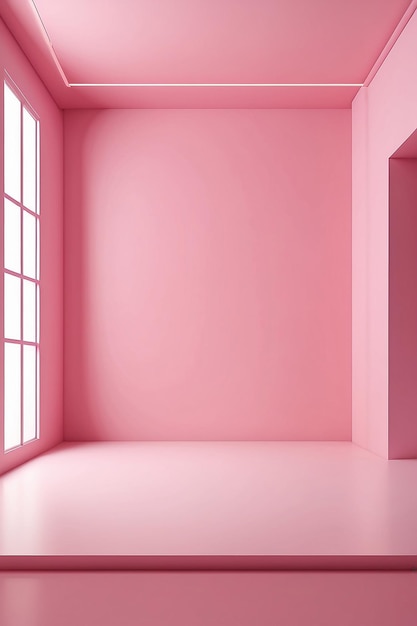 추상 빈 부드러운 밝은 분홍색 스튜디오 방 배경 제품 전시용 몬태지 사용