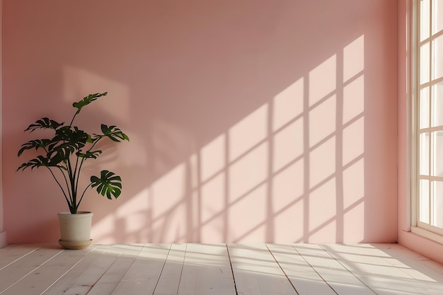 Abstract empty smooth light pink studio room background