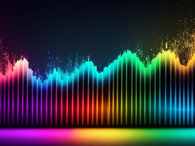 Abstract equalizer sound wave colorful hightech concept