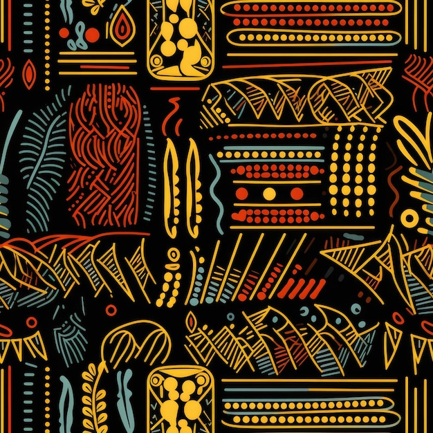 Abstract ethnic seamless pattern