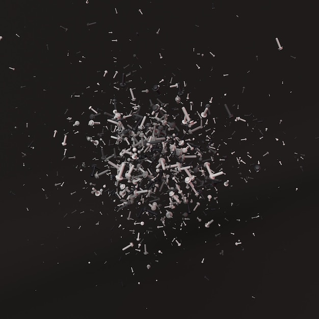 Photo abstract exploding bolts background