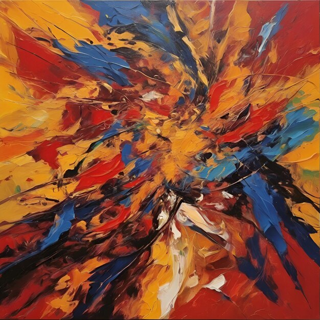 Abstract expressionist paintings expressing raw emotions and feelings
