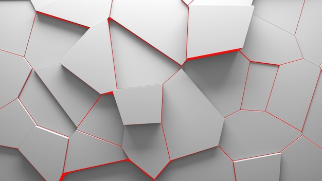 Photo abstract extruded voronoi blocks background minimal light clean corporate wall 3d geometric surface
