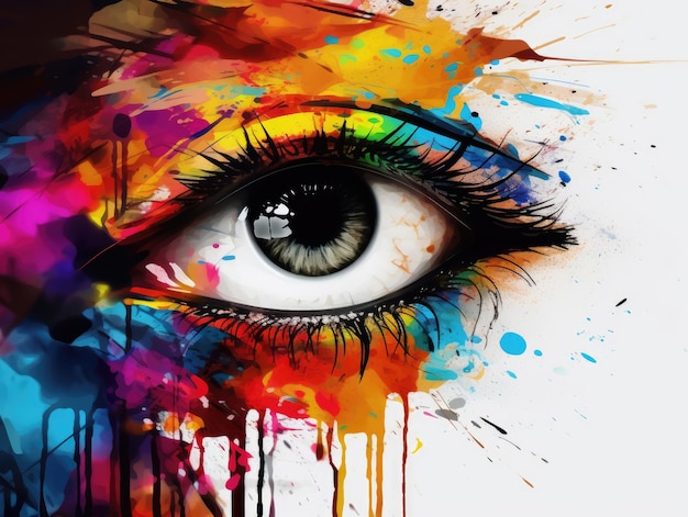 Abstract Eye digital painting