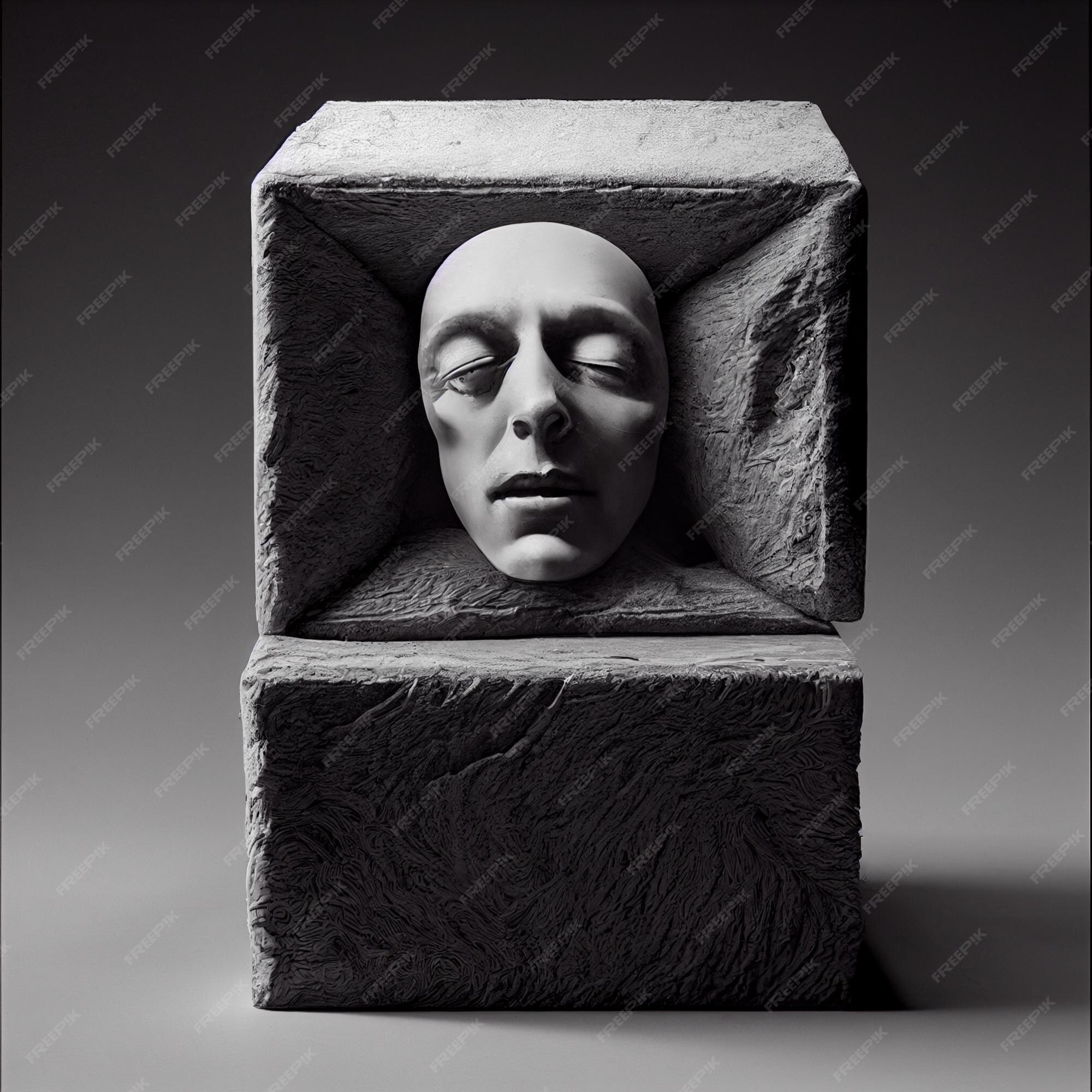 Premium Photo Abstract face sculpture 3d