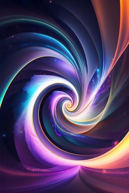 Abstract fairy dust swirl spiral design fractal background