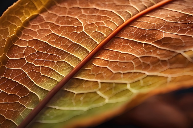 Abstract fall leaf Macro photography autumn leaf background