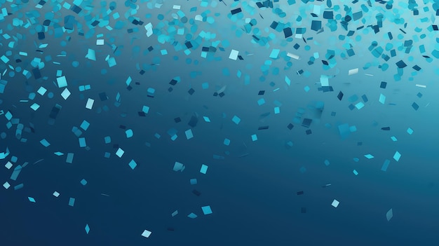 Abstract falling confetti blue background