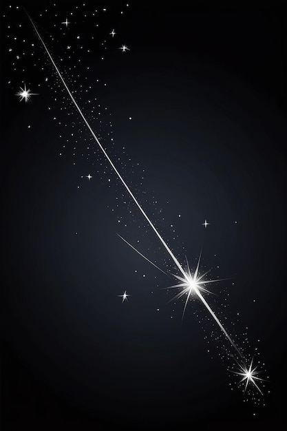 Abstract Falling Star Vector