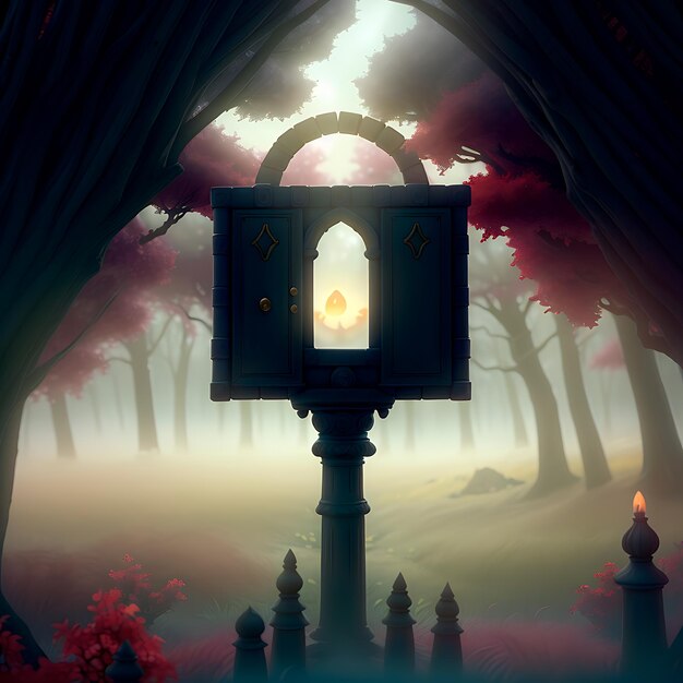 Abstract fantasy key lock icon design wallpaper