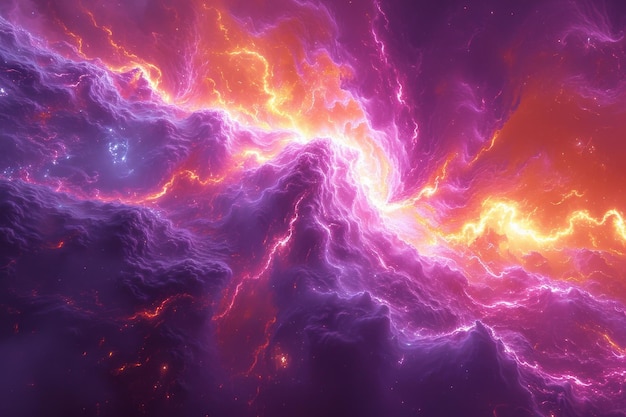 an abstract fantasy lightning bolt 3d illustration