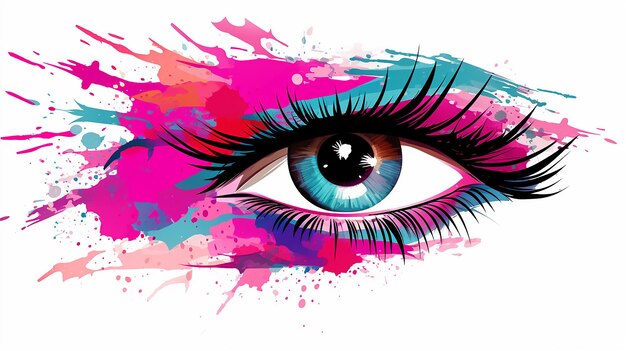 Premium AI Image | abstract fashion illustration of the eye with ...