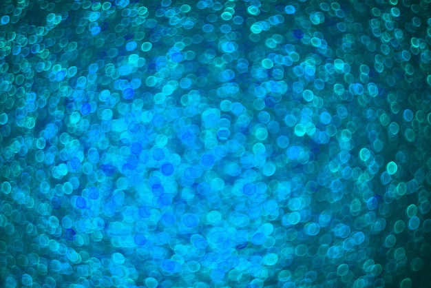 Photo abstract festive blue bokeh background