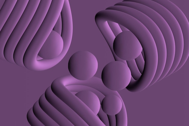 Фото Абстрактные фигуры на фиолетовом фоне