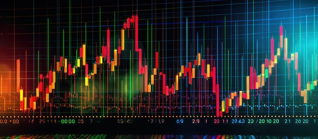 Abstract finance concept with financial graph and chart