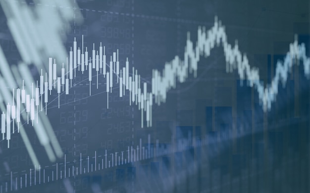 Abstract financial chart with graph