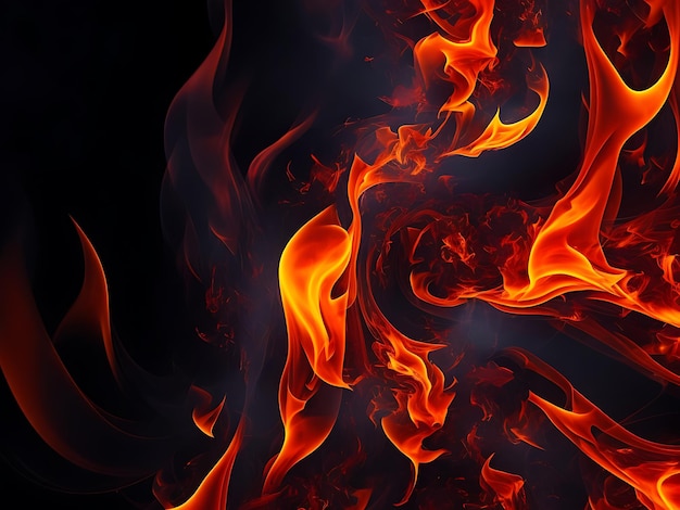 Photo abstract fire and flames