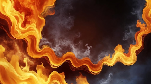 abstract fire and smoke design
