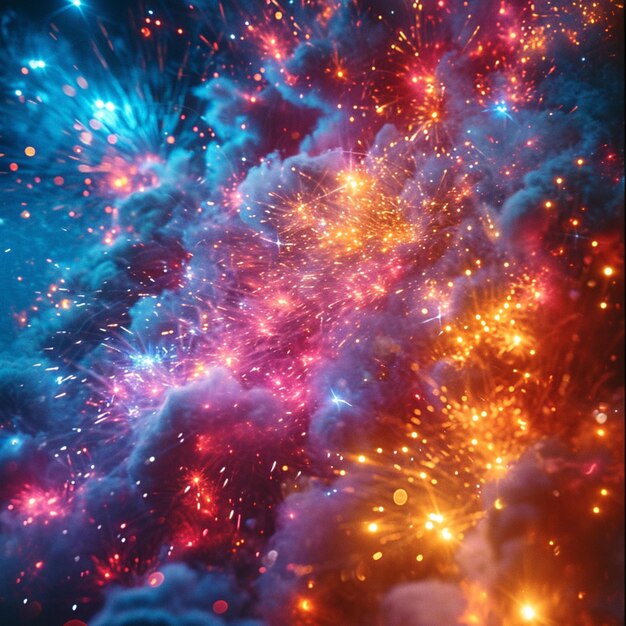 Abstract firework displays