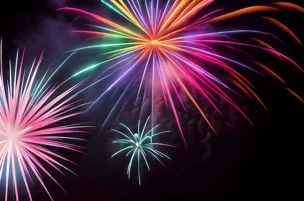 Abstract fireworks background Fireworks light up in the sky concept of celebration