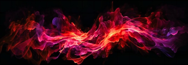 Abstract flames on a black background