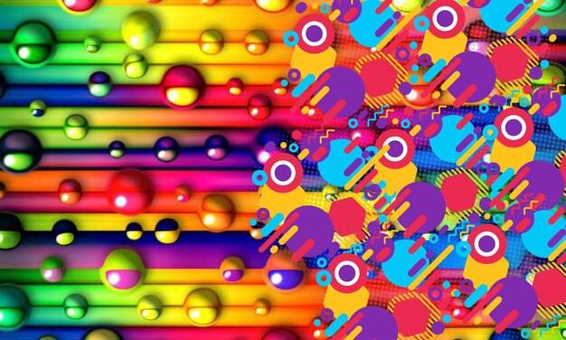 Abstract flat colorful geometric shapes background