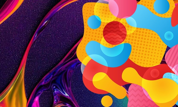 abstract flat colorful geometric shapes background
