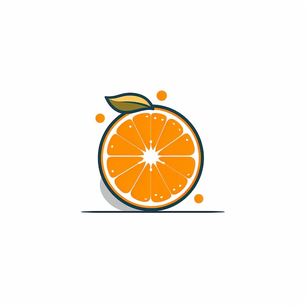 사진 오렌지색 낮은 폴리의 추상적인 평면 터 로고