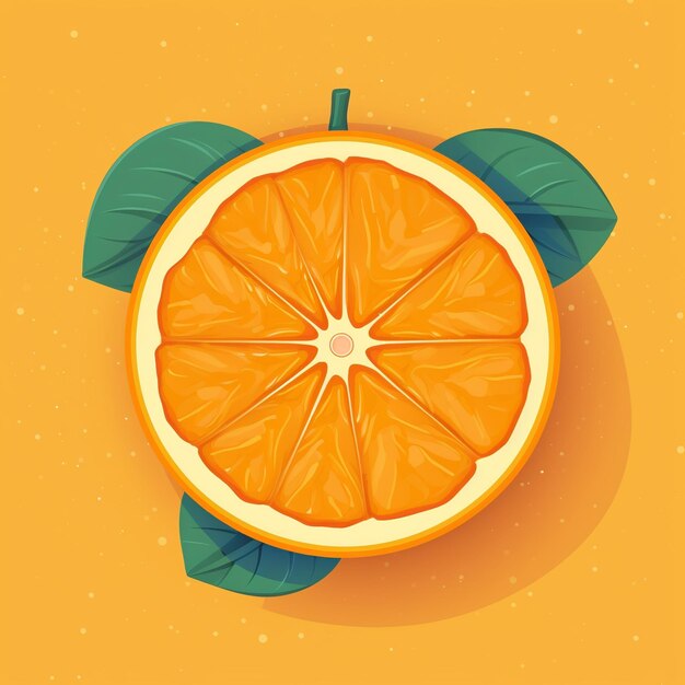 Abstract flat vector logo of an orange low poly