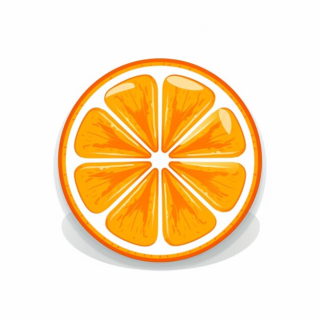 Photo abstract flat vector logo of an orange low poly