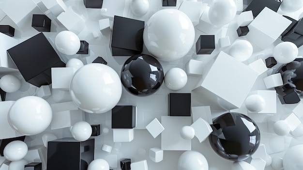 abstract floating shapes dynamic 3d render background