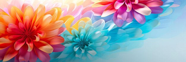 Abstract floral background series with many flowers