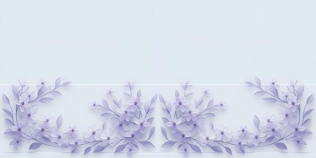 Abstract floral background with purple flowers and leaves floral blossom Vector illustration