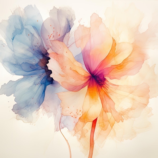 Photo abstract floral canvas