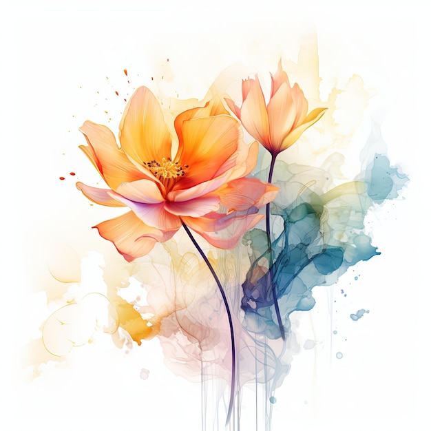 Abstract Floral Canvas