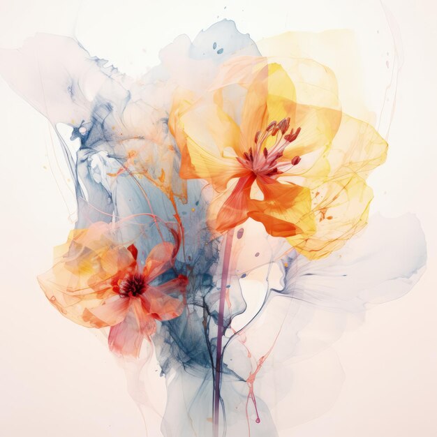 Abstract Floral Canvas