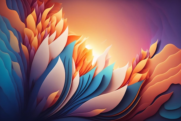 Abstract floral colored background. Generated by AI