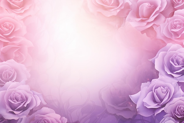 Abstract floral colored rose pattern frame wallpaper background