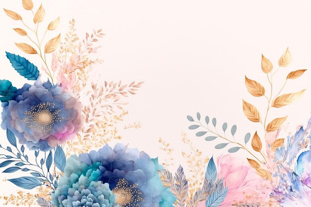 Abstract floral design in pastel colors for prints postcards or wallpaper